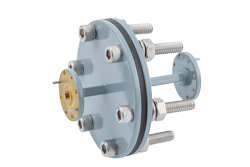 WR-22 Waveguide Bulkhead Adapter UG-383/U Round Cover Flange, 33 GHz to 50 GHz