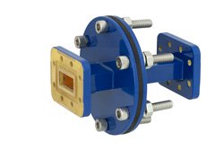WR-90 Waveguide Bulkhead Adapter CPR-90G Flange, 8.2 GHz to 12.4 GHz