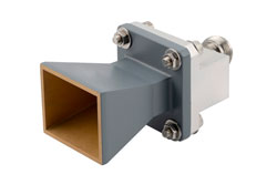 WR-90 Standard Gain Horn with 10 dBi gain, End Launch N Female connector