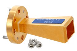 WR-12 Waveguide Standard Gain Horn Antenna Operating from 60 GHz to 90 GHz with a Nominal 15 dBi Gain with UG-387/U-Mod Round Cover Flange