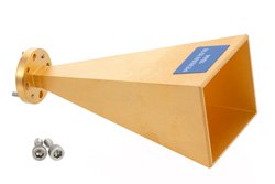 WR-12 Waveguide Standard Gain Horn Antenna, 60 GHz to 90 GHz Frequency Range, 25 dBi Gain, UG-387/U Flange