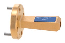 WR-10 Waveguide Standard Gain Horn Antenna Operating from 75 GHz to 110 GHz with a Nominal 10 dBi Gain with UG-387/U-Mod Round Cover Flange