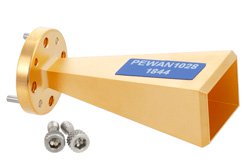 WR-6 Waveguide Standard Gain Horn Antenna Operating from 110 GHz to 170 GHz with a Nominal 25 dBi Gain with UG-387/U-Mod Round Cover Flange
