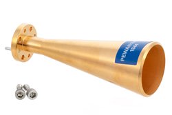 WR-10 Waveguide Conical Gain Horn Antenna Operating from 87 GHz to 100 GHz with a Nominal 25 dBi Gain with UG-387/U Round Cover Flange