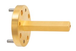 WR-6 Waveguide Probe Antenna Operating from 110 GHz to 170 GHz with a Nominal 6.5 dBi Gain with UG-387/U-Mod Round Cover Flange