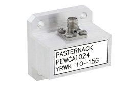 WR-75 Square Cover Flange to SMA Female Waveguide to Coax Adapter Operating from 10 GHz to 15 GHz, X-Ku Band
