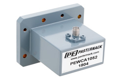 WR-159 CMR-159 Flange to SMA Female Waveguide to Coax Adapter Operating from 4.9 GHz to 7.05 GHz