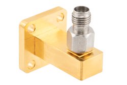 WR-28 UG-599/U Square Cover Flange to 2.92mm Female Waveguide to Coax Adapter Operating from 26.5 GHz to 40 GHz