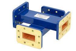 WR-137 十字交叉式波导耦合器，40 dB，CPR-137G槽面法兰，5.85 GHz~8.2 GHz