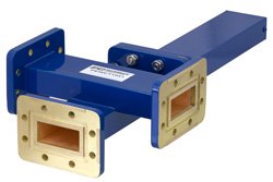 WR-137 Waveguide 30 dB Crossguide Coupler, 3 Port CPR-137G Flange, 5.85 GHz to 8.2 GHz, Bronze