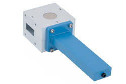 WR-112 Waveguide Isolator from 7.05 GHz to 10 GHz, 18 dB Typical Isolation, UG-138/U Cover Flange