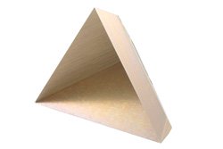 边缘长度为2.4英寸，三面角反射器，¼-20螺纹孔安装，铝制主体，金色铬酸碱表面处理