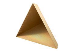 边缘长度为4.3英寸，三面角反射器，¼-20螺纹孔安装，铝制主体，金色铬酸碱表面处理