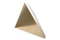 边缘长度为6英寸，三面角反射器，¼-20螺纹孔安装，铝制主体，金色铬酸碱表面处理