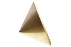 边缘长度为8英寸，三面角反射器，¼-20螺纹孔安装，铝制主体，金色铬酸碱表面处理