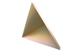 边缘长度为8.5英寸，三面角反射器，¼-20螺纹孔安装，铝制主体，金色铬酸碱表面处理