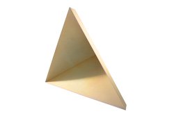 边缘长度为8.9英寸，三面角反射器，¼-20螺纹孔安装，铝制主体，金色铬酸碱表面处理