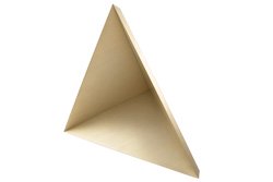 边缘长度为10英寸，三面角反射器，¼-20螺纹孔安装，铝制主体，金色铬酸碱表面处理