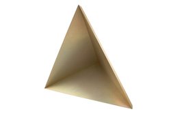 边缘长度为13英寸，三面角反射器，¼-20螺纹孔安装，铝制主体，金色铬酸碱表面处理