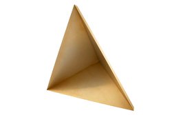 边缘长度为13.5英寸，三面角反射器，¼-20螺纹孔安装，铝制主体，金色铬酸碱表面处理