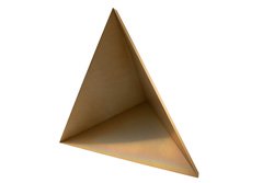 边缘长度为16英寸，三面角反射器，¼-20螺纹孔安装，铝制主体，金色铬酸碱表面处理