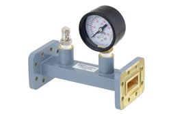 WR-90 Waveguide Pressurizing Section 4.25 Inch Length, CPR-90G Grooved Flange from 8.2 GHz to 12.4 GHz