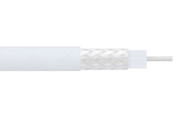 Flexible RG196 Coax Cable Single Shielded with White PTFE Jacket
