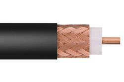 Flexible RG217 Coax Cable Double Shielded with Black PVC Jacket