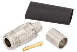N Female Connector Crimp/Solder Attachment For LMR-400, PE-C400