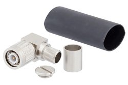 TNC Male Right Angle Connector Crimp/Solder Attachment For LMR-400, PE-C400