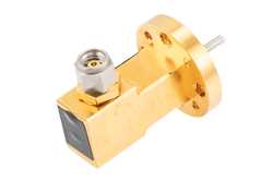 WR-10 UG-387/U-Mod Round Cover Flange to 1.0mm Male Waveguide to Coax Adapter Operating from 75 GHz to 110 GHz（图2）