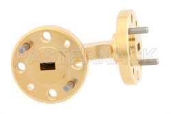 WR-15 Instrumentation Grade Waveguide H-Bend with UG-385/U Flange Operating from 50 GHz to 75 GHz（图2）