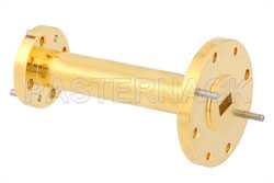WR-15 to WR-22 Waveguide Transition 2 Inch Length, UG-385/U Round Cover Flange to UG-383/U Round Cover Flange（图2）