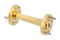 WR-15 45 Degree Left-hand Waveguide Twist With a UG-385/U Flange Operating From 50 GHz to 75 GHz（图2）