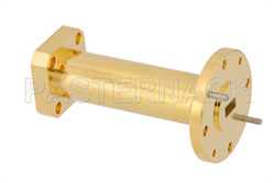 WR-22 to WR-28 Waveguide Transition 2 Inch Length, UG-383/U Round Cover Flange to UG-599/U Square Cover Flange（图2）