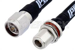 N Male to N Female Low Loss Test Cable 60 Inch Length Using PE-P300LL Coax, RoHS（图2）
