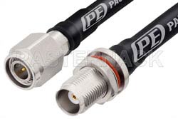 TNC Female Bulkhead to TNC Male Cable Using PE-P142LL Coax（图2）