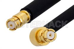 SMP Female to SMP Female Right Angle Cable Using PE-SR405FLJ Coax, RoHS（图2）