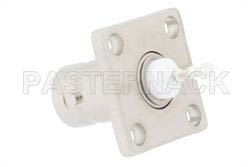 BNC Female Connector Solder Attachment 4 Hole Flange Mount Turret Terminal, .531 inch Hole Spacing（图2）
