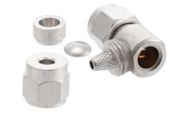 SMA Male Right Angle Connector Clamp/Solder Attachment for RG174, RG316, RG188, 0.100 inch, PE-B100, PE-C100, LMR-100（图2）