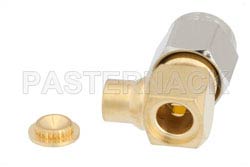 SMA Male Right Angle Connector Solder Attachment for PE-SR402AL, PE-SR402FL, PE-SR402FLJ, PE-SR402TN, RG402（图2）