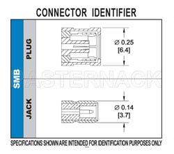 SMB Jack Connector Solder Attachment Thru Hole PCB, .200 inch x .067 inch Hole Spacing（图2）