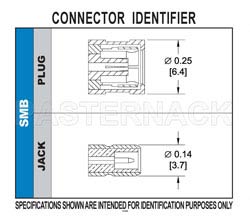 SMB Plug Bulkhead Mount Connector Solder Attachment Solder Cup Terminal, .177 inch D Hole（图2）
