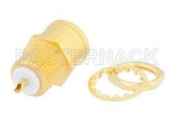 75 Ohm SMB Plug Bulkhead Connector Solder Attachment Solder Cup Terminal, .295 inch D Hole（图2）