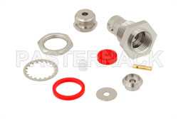 BNC Female Bulkhead Connector Clamp/Solder Attachment For RG174, RG316, RG188, .480 inch D Hole（图2）