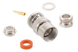 BNC Male Connector Clamp/Solder Attachment for RG8X, PE-C240, 0.240 inch, LMR-240（图2）