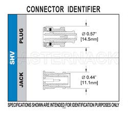 SHV Jack Bulkhead Connector Clamp/Solder Attachment For RG58, RG55, RG141, RG142, RG223, RG400, .480 inch D Hole（图2）