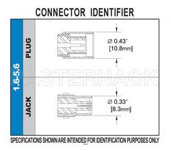 75 Ohm 1.6/5.6 Jack Bulkhead Connector Solder Attachment Thru Hole PCB, .362 inch Diameter（图2）