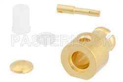 SMP Female Right Angle Connector Solder Attachment for PE-047SR, PE-SR047AL, PE-SR047FL（图2）