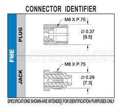 FME Plug Connector Crimp/Solder Attachment For RG174, RG316, RG188（图2）